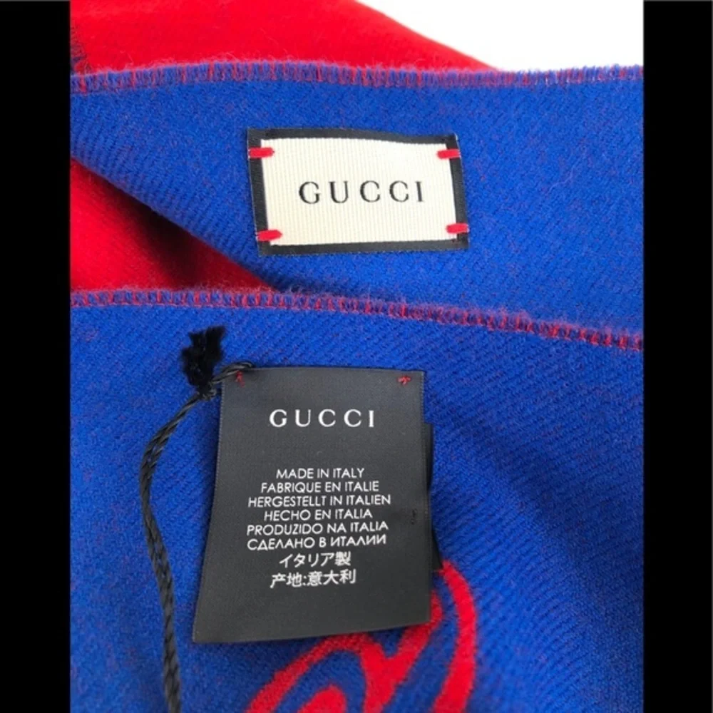 Gucci Tiger Jacquard Scarf L'Aveugle Par Amour - Picture 7 of 10